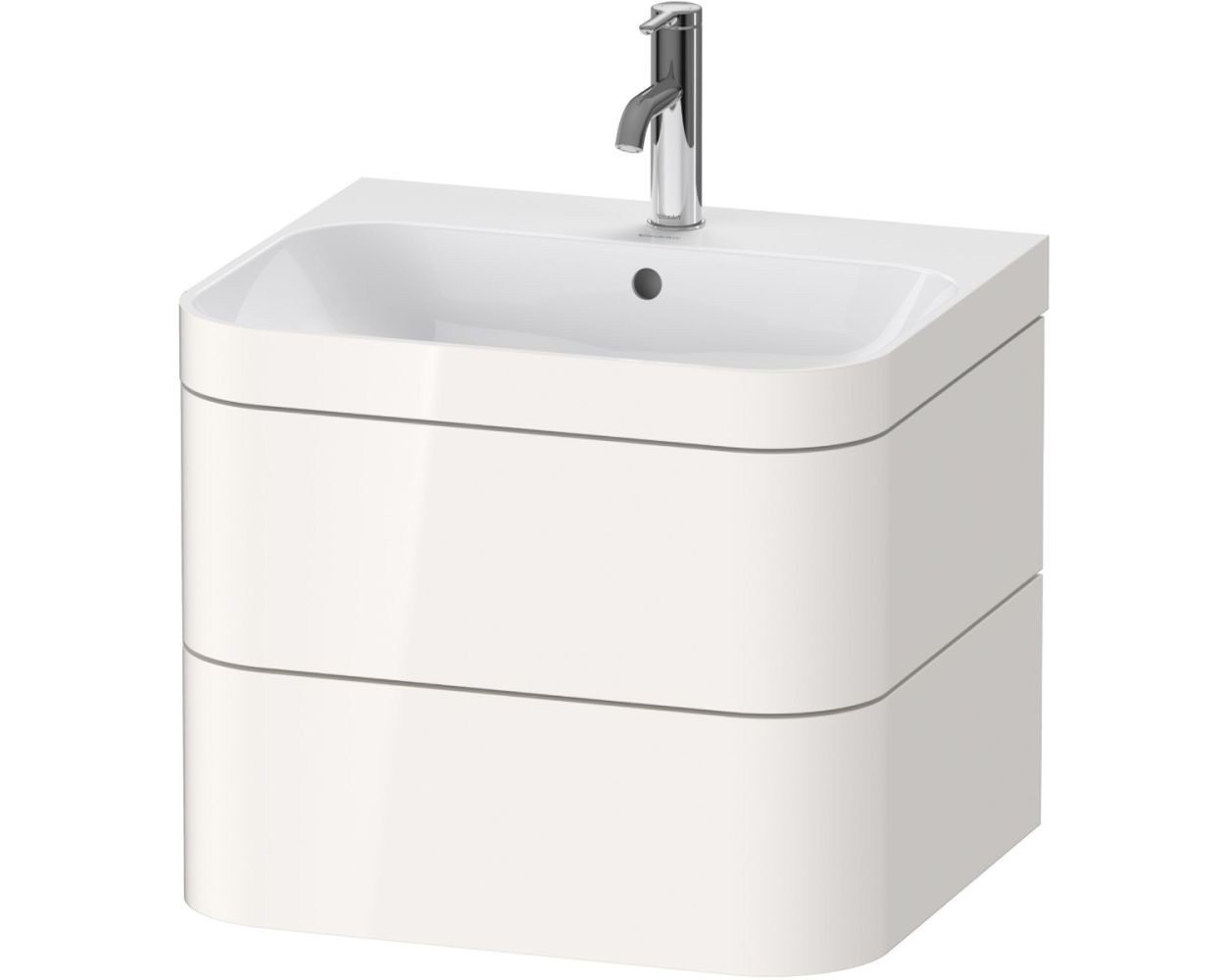 Duravit Happy D.2 Plus Furniture Washbasin c-bonded with Vanity Wall ...